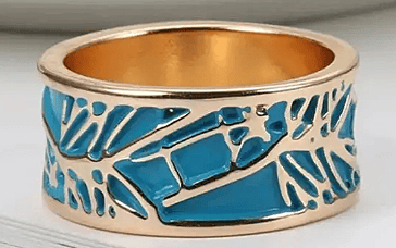 KC Golden Plated Vintage Style Casual Décor Ring