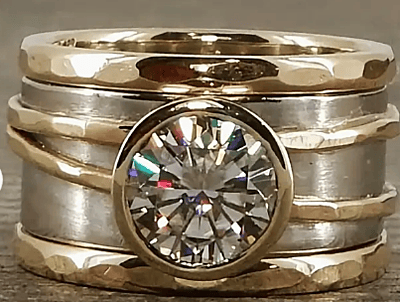 Vintage Multi-Tone Rhinestone Ring
