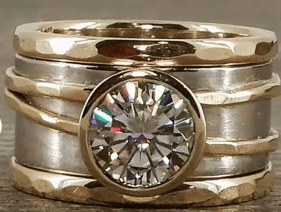 Vintage Multi-Tone Rhinestone Ring