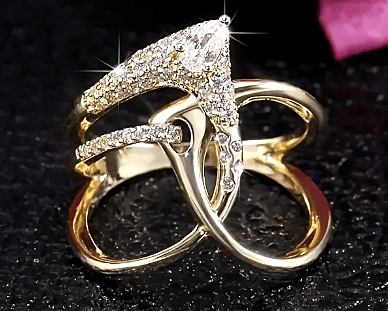 rregular Shimmer Hollow Ring