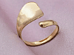 Golden Fold-Over Stainless Steel Ring