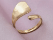 Golden Fold-Over Stainless Steel Ring