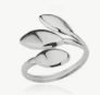 Silver Leaf Ring 18K Gold-Plated