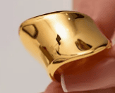 Chunky Vintage-Style 18K Gold-Plated Ring