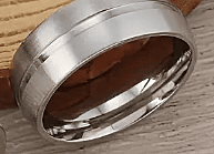 Glossy-Faded Steel Ring