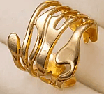 Golden Irregular Ring 18K Gold-plated