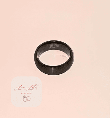 8mm Matte Black Tungsten Carbide Ring