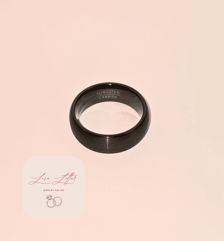 8mm Matte Black Tungsten Carbide Ring