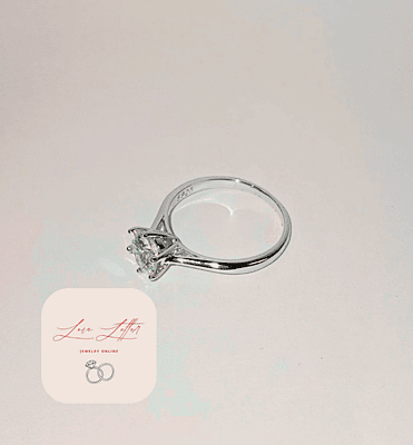Certified 1ct Moissanite Ring – 18K Gold Plated