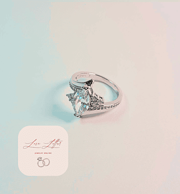 Simple Four-prong Square 925 sterling silver ring