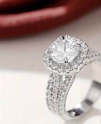 Geometric Sterling Silver with Synthetic Cubic Zirconia