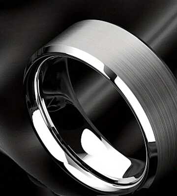 Men’s 8mm Titanium Steel Wedding Band