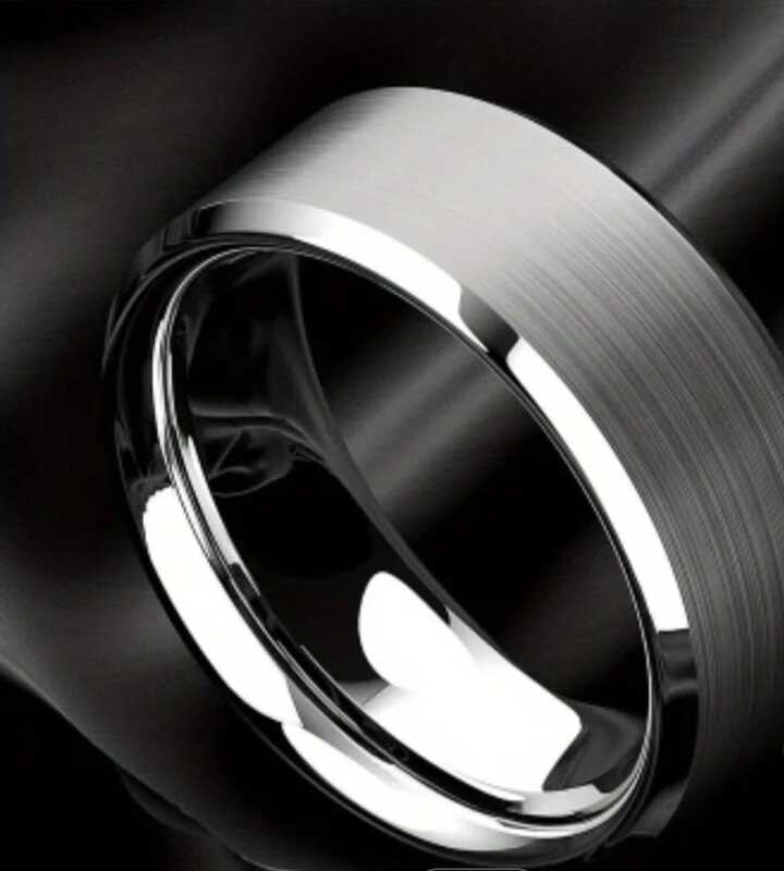 Men’s 8mm Titanium Steel Wedding Band