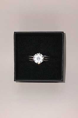 Geometric Sterling Silver with Synthetic Cubic Zirconia